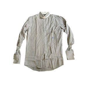 Karl‎ Lagerfeld Men's Striped Long Sleeve Shirt Multicolor Size 15.5